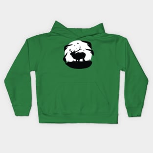 deer silhouette illustration Kids Hoodie